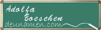 Adolfa Boeschen Visitenkarte